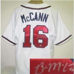  Brian McCann Autographed Jersey   White: Sports & Outdoors
