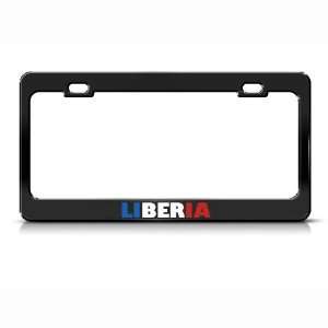 Liberia Flag Country Metal license plate frame Tag Holder
