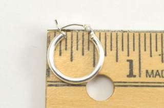 2mm Hoop Earrings .925 Sterling Silver 5/8 inch Round 1.5 grams (Free 