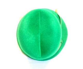 1950s RETRO Chapeau Womens HAT Signed Pollak NEW YORK Designer Green 