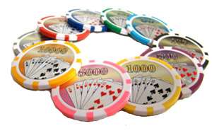 1000 Royal Flush Poker Chip Set 14 table gm FREE BOOK  