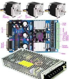 Axis 3A Stepper Controller CNC Kit NEMA 23 24V PSU  