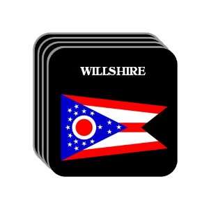 US State Flag   WILLSHIRE, Ohio (OH) Set of 4 Mini Mousepad Coasters