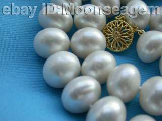 WOW Double huge 12mm round white pearls necklace SALE  