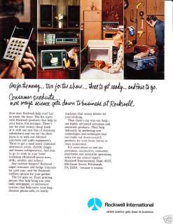 1975 ROCKWELL INTERNATIONAL Vintage Print Ad Science  