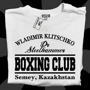   KLITSCHKO #3 White / Grey T SHIRT Boxing Box World Champion Team