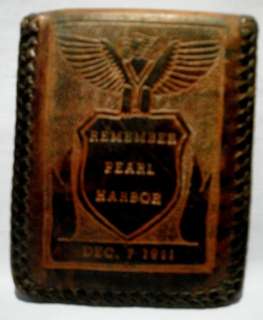 VERY RARE   Remember Pearl Harbor Mens Leather Wallet   Dec. 7 