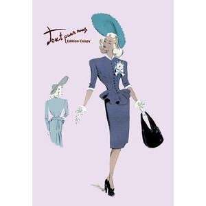   on 20 x 30 stock. Classy Suit Dress with Hat and Bag