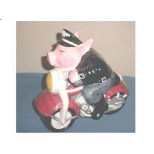  Clay Art Road Hog Cookie Jar 