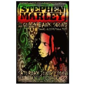  Stephen Marley Boulder 2008 Concert Poster Grealish