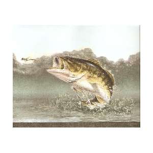 BASS FISHING AT ITS BEST $9.99 SPORTSMAN FISH HERE COUNTRY Wallpaper 
