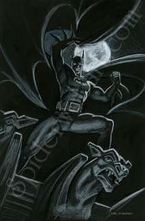 BATMAN AND GARGOYLE DC COMICS GREG HILDEBRANDT ORIGINAL ART GREAT GIFT 