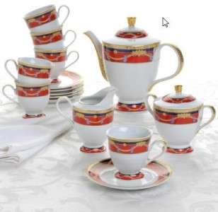 SORELLE Paris Collection 17 piece Porcelain TEA & Coffee SET NEW 