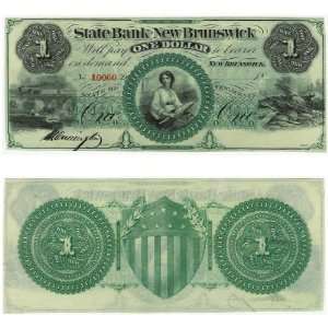  NEW JERSEY State Bank of New Jersey 18xx 1 Dollar, Haxby 