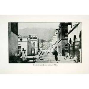  Print Aden Yemen Noon City Street Mountains Desert Volcanic Crater 