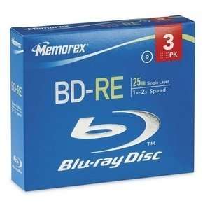  Memorex 32020014026 25GB 2X Rewriteable BD RE Blu ray 