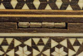 Middle Eastern Wooden Boxes Inlaid Bone c. 1920 1950  