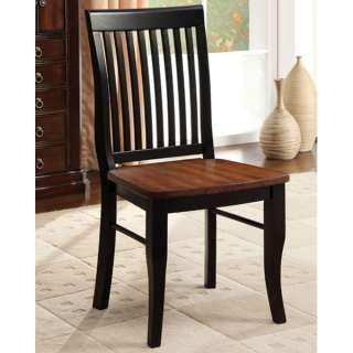 Alta Muta Antique Solid Wood Black Finish Dining Chairs (Set of 2 