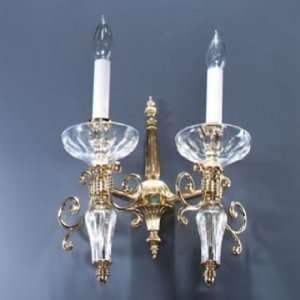  Waterford Carina Double Arm Sconce Brass: Home Improvement