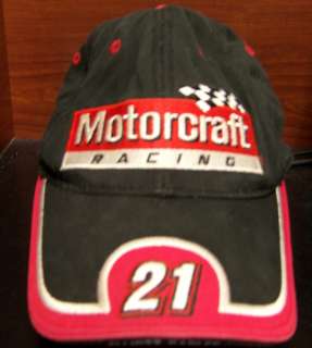 Motorcraft Racing Elliott Sadler Wood Brothers NASCAR adj Hat Cap 