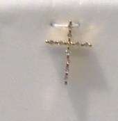 Colibri Krementz 14K & Diamond Christian Cross $390  