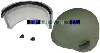 Bulletproof Light Kevlar Helmet + IIIA 3A Glass Shield  