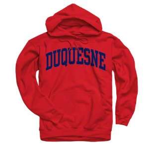    Duquesne Dukes Red Arch Hooded Sweatshirt: Sports & Outdoors