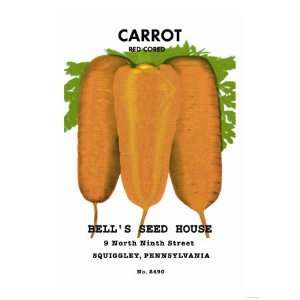  Carrot Red Cored Giclee Poster Print, 9x12