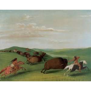   BOWS AND LANCES BY GEORGE CATLIN CANVAS REPRODUCTION