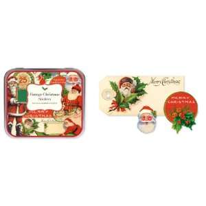   plus assorted vintage Christmas stickers by Cavallini