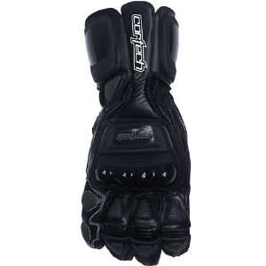 Cortech Adrenaline II Mens Leather Street Motorcycle Gloves   Black 