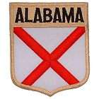 Iron On Embroidered Patch Alabama Shield 2.8 X 3.5 in