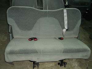 FORD F150 F250 3RD THIRD ROW BENCH SEAT SEATS TRUCK OEM GRAY  