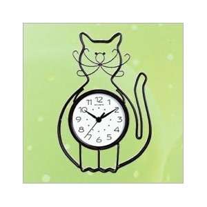  Chaney Instruments Morris Cat Wall Clock: Home & Kitchen