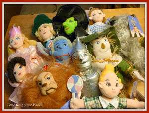 Wizard of OZ Beanbag Lot 11 Plush Dolls INCL Wicked Witch Flying 
