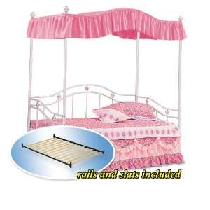 Hot Pink Princess Canopy Set White Twin Day Bed Day Bed Set with Bed 