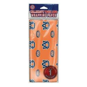  Auburn Tigers NCAA Flat Gift Wrap (20x30 Sheets) Sports & Outdoors