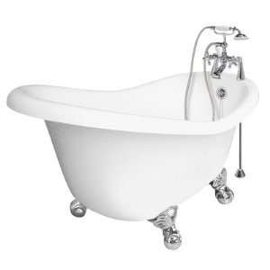   Bath Tub Faucet Package 1 in White Accessory Finish Old World Bronze