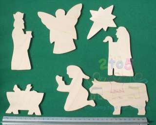 Wooden Drawing Templates   Set of 7   Nativity Theme  