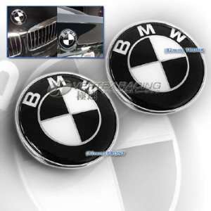  BMW Hood Trunk Roundel Emblem Black & White   E60 E61 