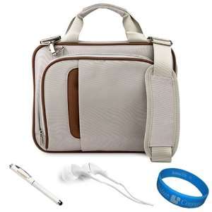  SumacLife Silver Brown Messenger Bag with Handle and 