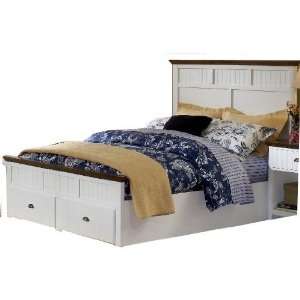  Queen size Hillsdale Sea Coast White Storage Bed