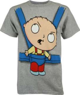  Family Guy Stewie in Baby Sling Mens T Shirt: Clothing