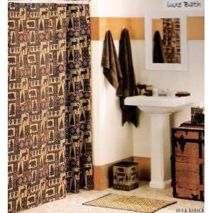  Bull Lodge Fabric Shower Curtain: Home & Kitchen