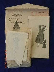 Vintage 1940s Anne Adams 4825 Girls Jumper and Blouse Sewing Pattern 