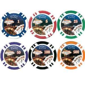   50 Jackpot Casino 11.5gm Clay Poker Chips   Choose