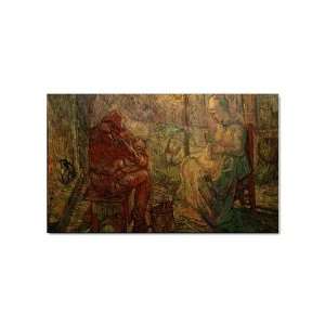  Evening The Watch after Millet By Vincent Van Gogh Magnet 