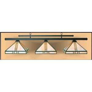   Lighting Santex Black and Beige Stained Glass Mission 4 Pool Table