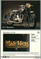 1947 47 MATCHLESS G 80 500cc ohc Single MOTORCYCLE CARD  