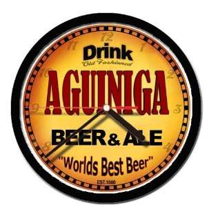  AGUINIGA beer and ale wall clock: Everything Else